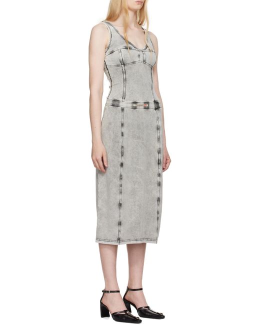 DIESEL Gray D-Inny Sleeveless Midi Dress