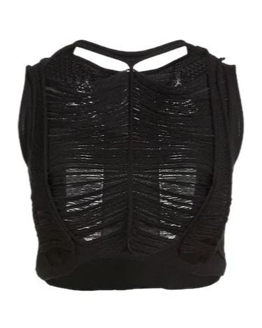 Rick Owens Black Sleeveless Knit Top