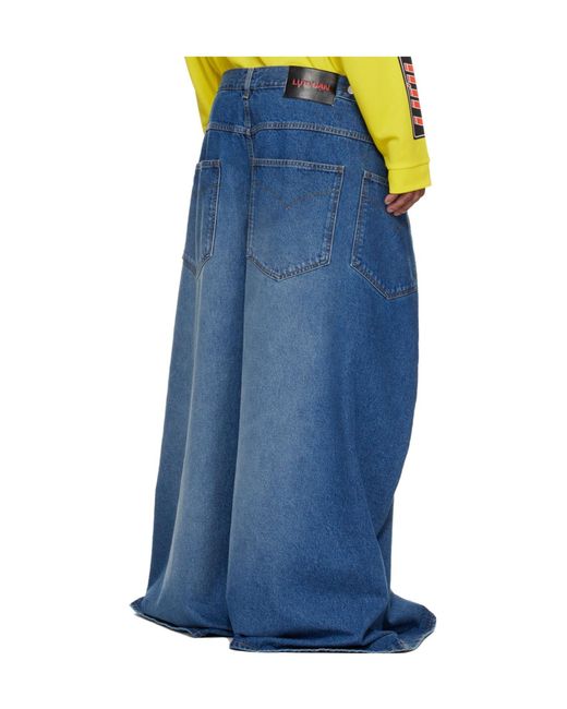 Lu'u Dan Blue Maxi X Maxi X Maxi Belt Loop Jeans for men