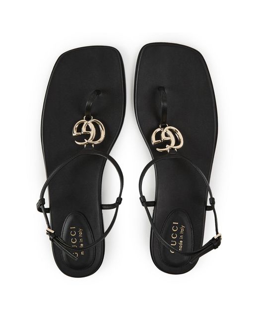 Gucci Brown Simple Flat Sandals