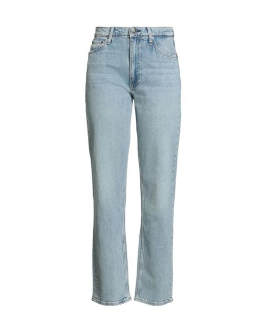 Rag & Bone Blue High-Waisted Straight-Leg Jeans