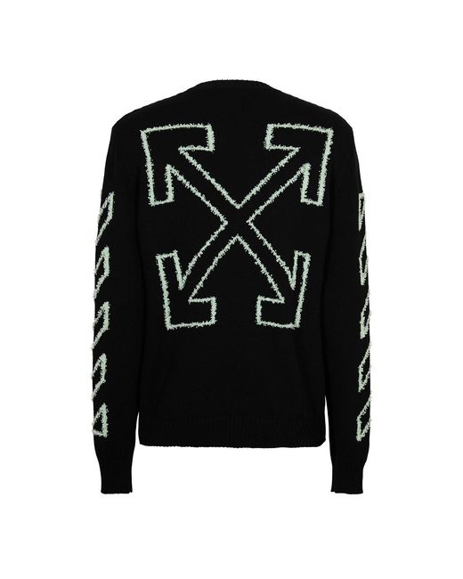 Off-White c/o Virgil Abloh Black Diagonal Arrow Crew Neck Jumper for men