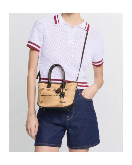 Hogan Natural Script Mini Shopping Bag