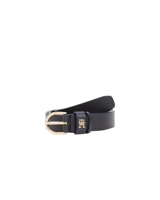Tommy Hilfiger White Essential Th Monogram Leather Belt