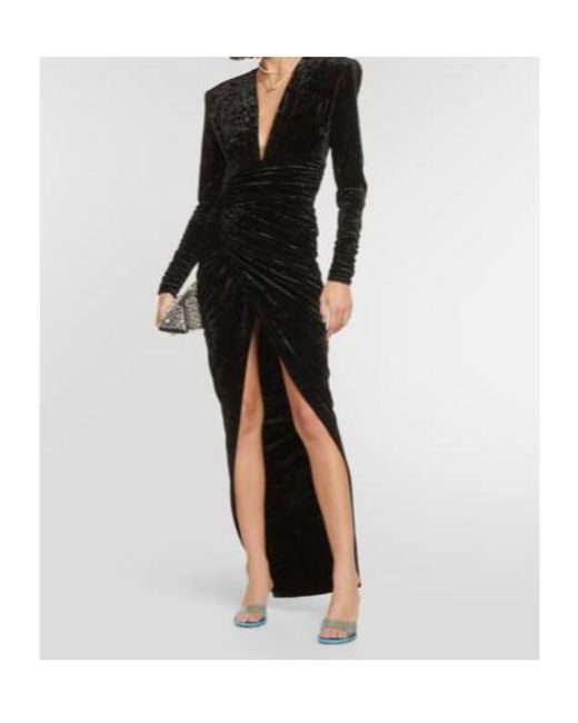 Alexandre Vauthier Black Velvet Gown