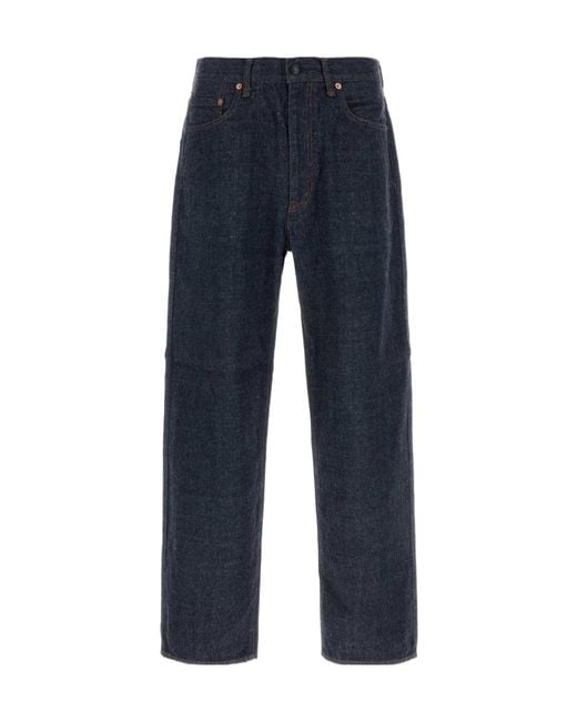 Nanamica Blue Selvedge Straight-Leg Jeans for men
