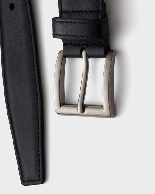 Prada White Leather Belt for men