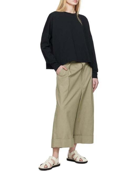Studio Nicholson Black Loop Long Sleeved T-Shirt