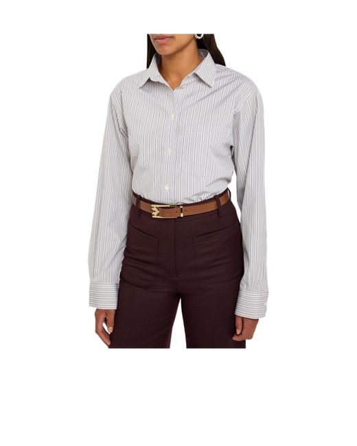 Victoria Beckham White Leather Belt