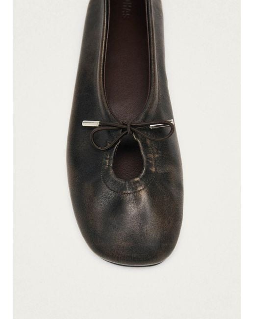 Alohas Black Rosalind Bow Ballet Flats