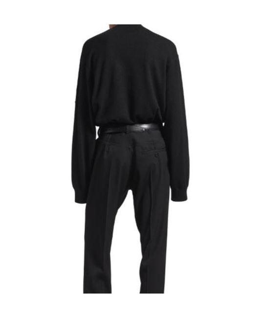 Balenciaga Black Crewneck Sweater for men