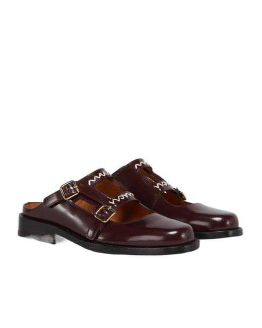 Marni Brown Leather Mules