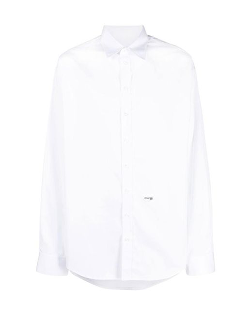 DSquared² White Buttoned Long-Sleeved Shirt for men