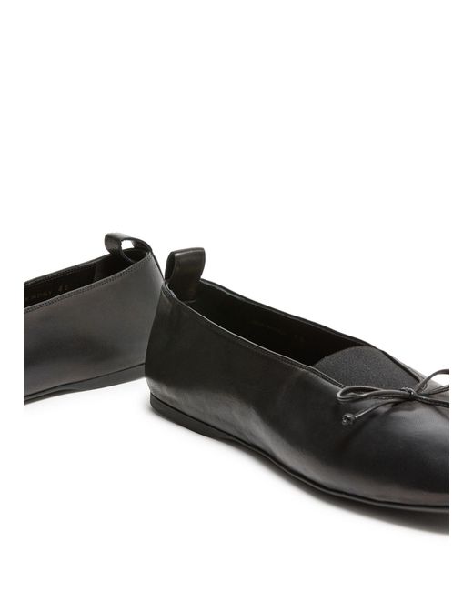 Miu Miu Black Leather Ballet Flats