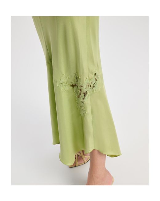 Dorothee Schumacher Green Sensual Coolness Silk Maxi Skirt