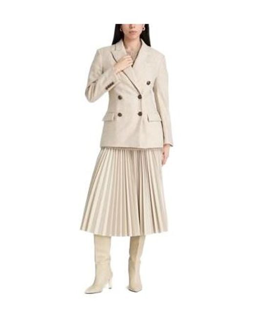 Brunello Cucinelli Natural Solid-Color Double- Suit Jacket