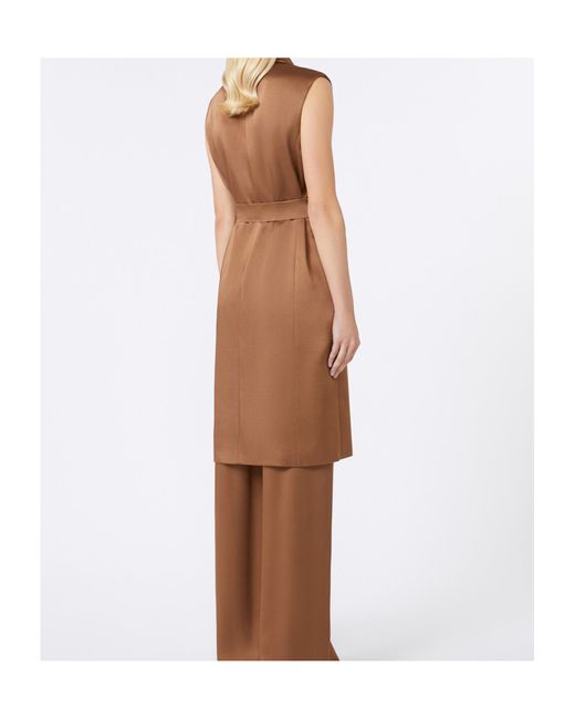 Max Mara Brown Studio Belted Gilet