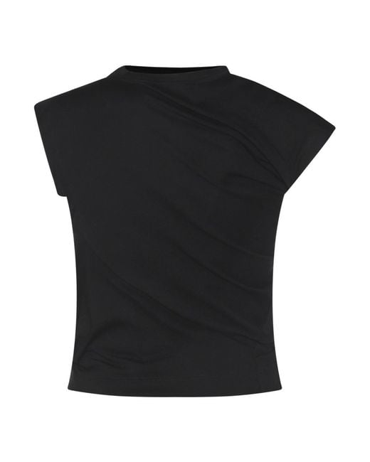 Vivienne Westwood Black Orb Logo Cap Sleeve Top