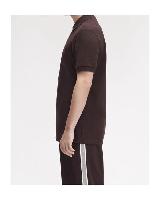 Fred Perry Brown Short-Sleeved Polo Shirt for men