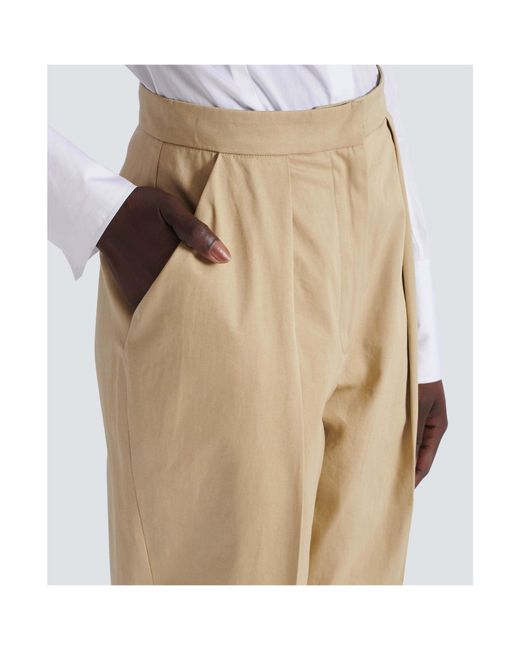 Balmain Natural Gabardine Darted 7/8 Trousers
