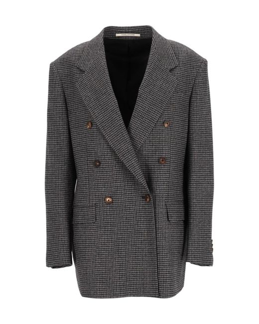 Tagliatore Black Double-Breasted Blazer