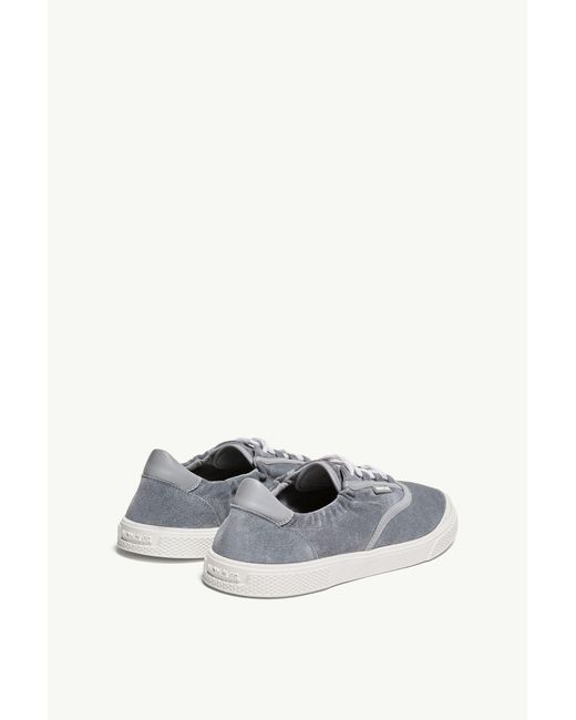 Moncler Gray Vera Leisure Suede Sneakers for men