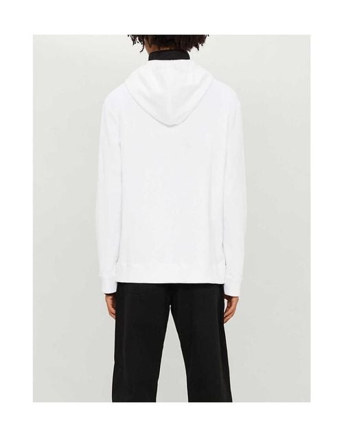 Valentino White 2099 Logo-Print Hoodie for men