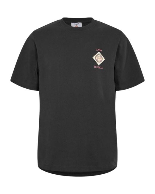 Casablanca Black Printed T-Shirt for men