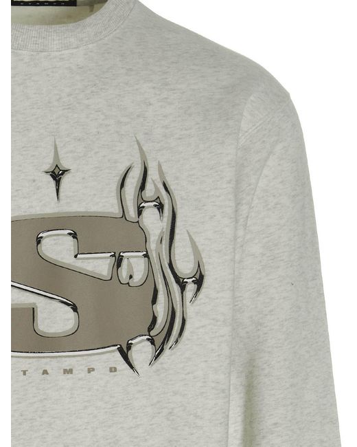 Stampd Gray Round-Necked Sweater for men