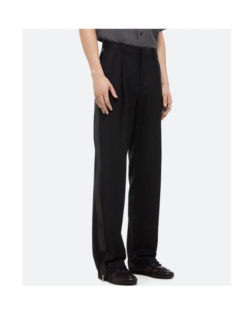 Helmut Lang Black Zip-Detail Pleated Trousers for men