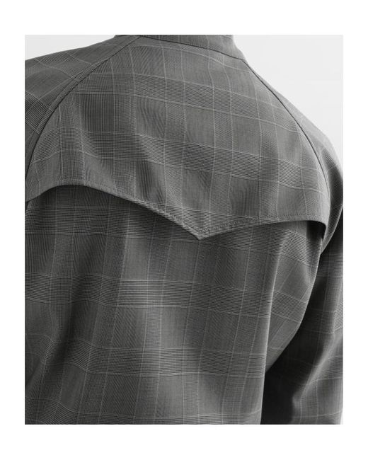 Dolce & Gabbana Gray Plaid Patterned Jacket for men