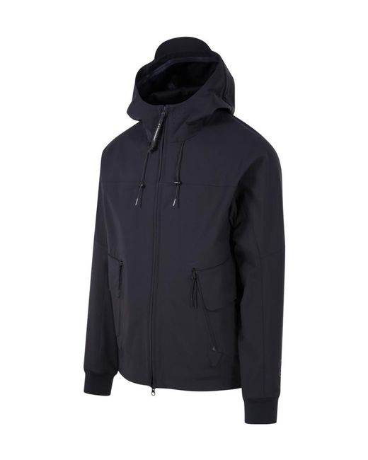 C P Company Blue Drawstring Hooded Jacket for men