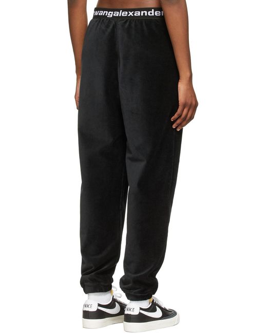 Alexander Wang Black Logo Waistband Sweatpants