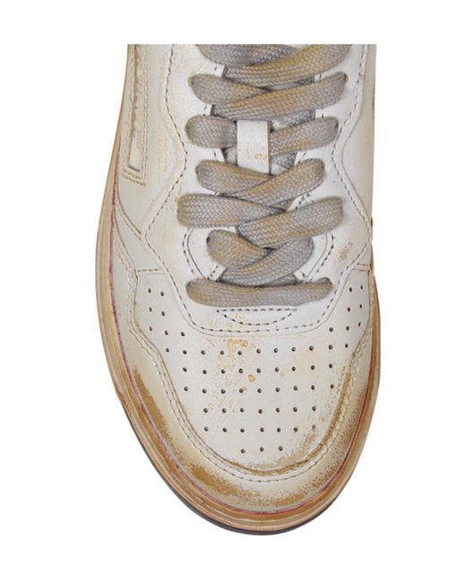 Autry White Super Vintage Lace-Up Sneakers