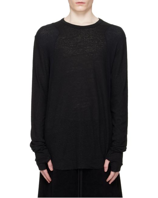 Thom Krom Black 932 Long Sleeve T-Shirt for men