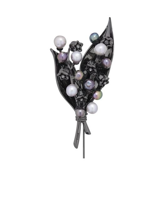 Dior Lily Of The Valley Brooch in Black for Men | Lyst