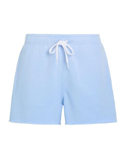Polo Ralph Lauren Blue Logo-Embroidered Cotton-Blend Shorts