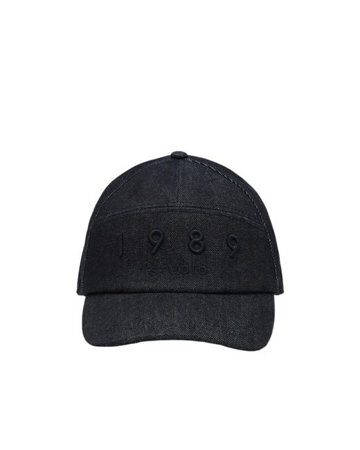 1989 STUDIO Blue Embroidered Logo Hat for men