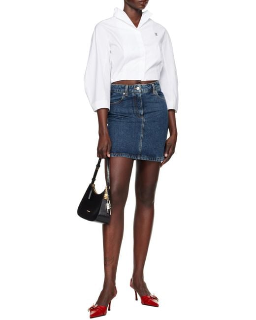 Givenchy Blue Mini Denim Skirt