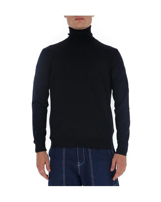 Prada Blue Turtleneck Knitted Pullover for men