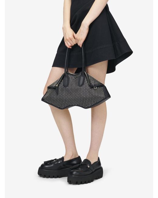 McQueen Black Manta Shoulder Bag