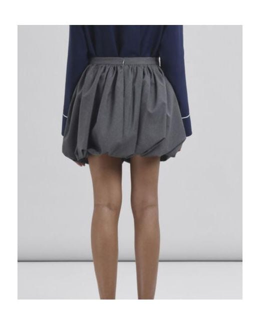 Marni Gray Balloon Mini Skirt