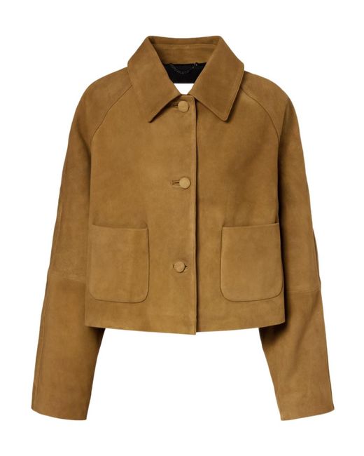 Dorothee Schumacher Brown Button Leather Jacket