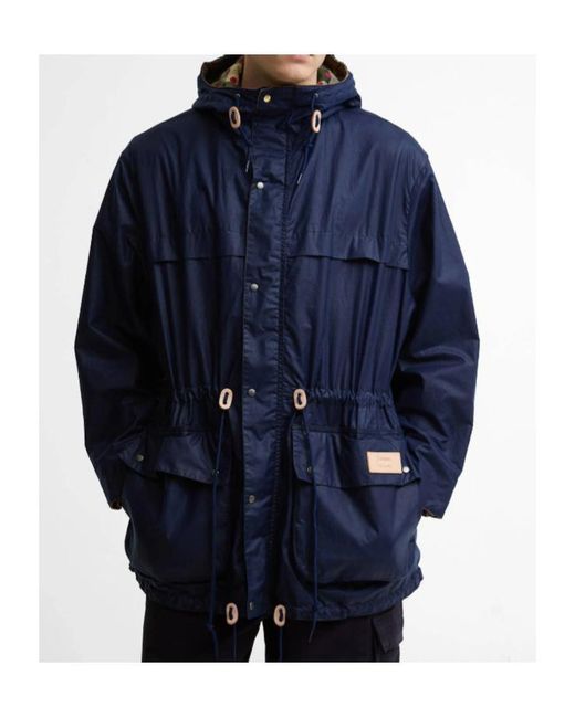 Barbour Blue X Paul Smith Durham Waxed Jacket for men
