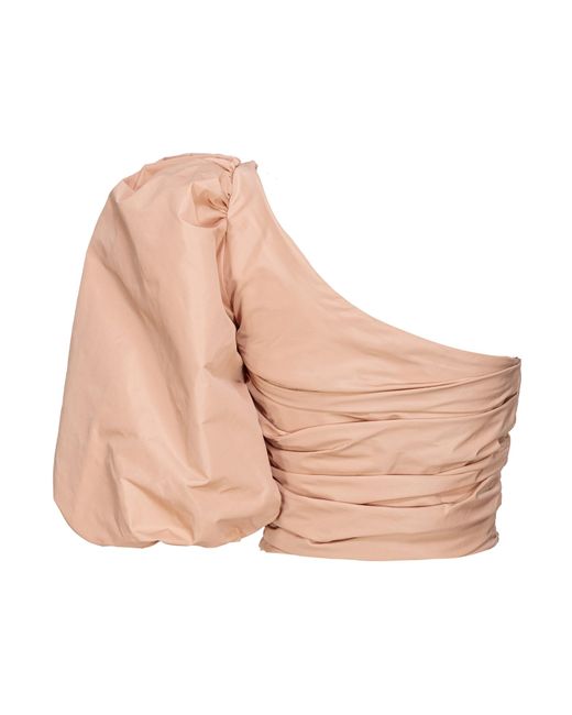 Pinko Natural Asymmetrical One-Shoulder Top