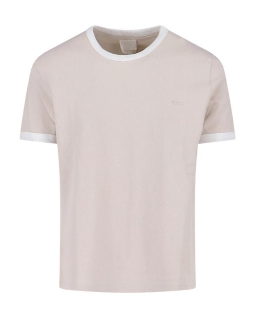 A.P.C. White Contrast Trim Crewneck T-Shirt for men