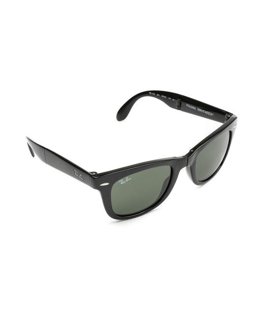 Ray-Ban White Wayfarer Folding Square Frame Sunglasses for men