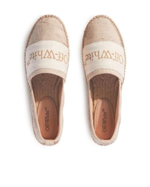Off-White c/o Virgil Abloh Natural Bookish Canvas Espadrilles