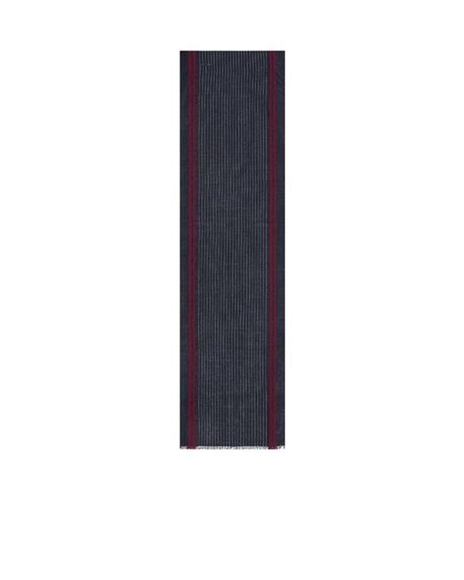 Bally Blue Logo Wool Scarf