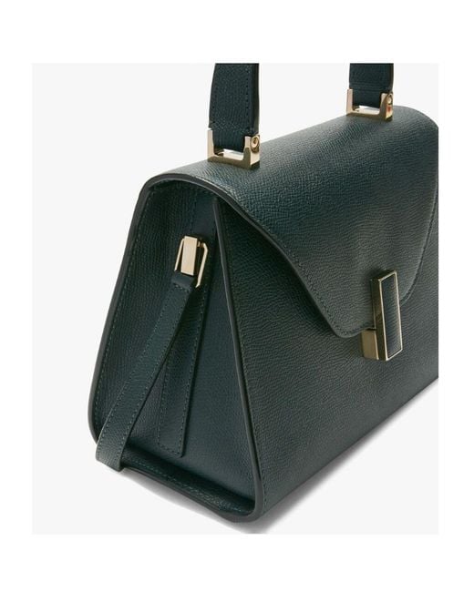 Valextra Green Iside Top Handle Mini Bag